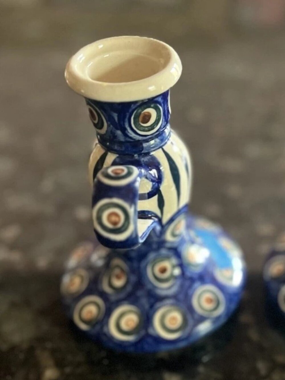 2x Polish Pottery Candlestick Holder Ceramika Artystyczna Boleslawiec - Picture 5 of 10